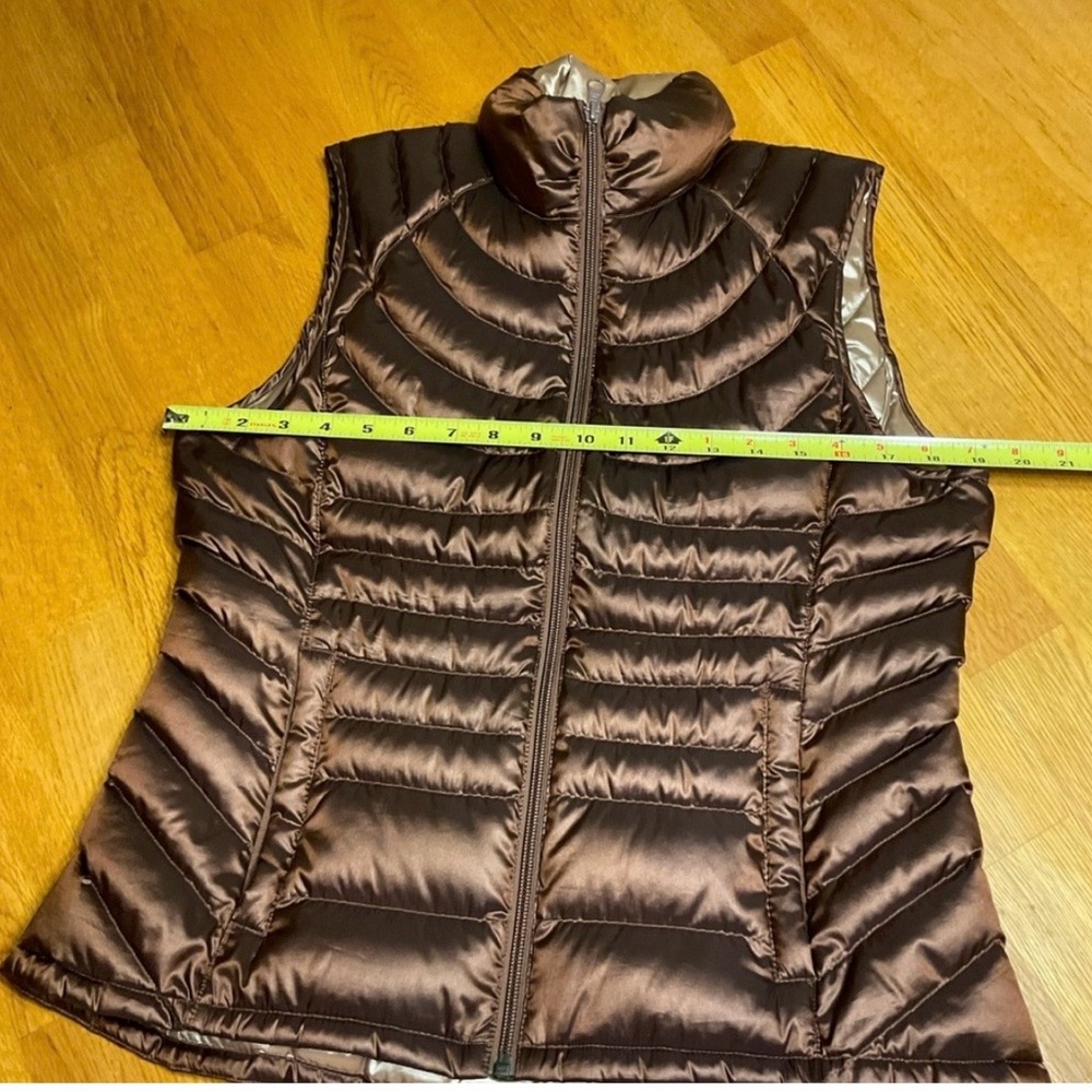Bernardo Brown Quilted Goose Down Puffer Vest - Picture 4 of 6